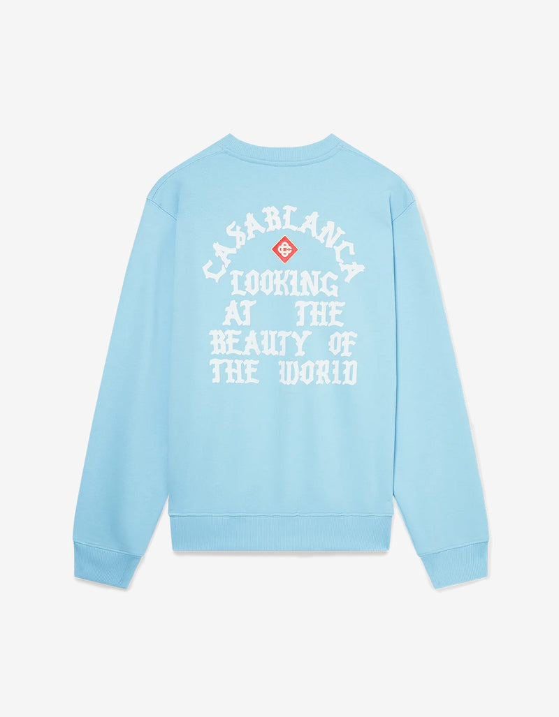 Casablanca Blue Beauty of The World Sweatshirt MS25-JTP-293-03